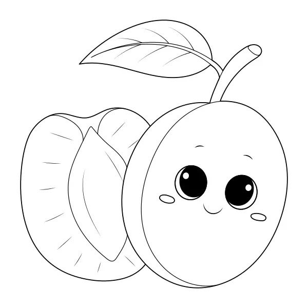 Plum | Online coloring pages for kids