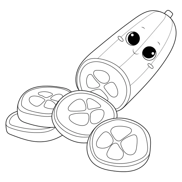 Cucumber | Online coloring pages for kids