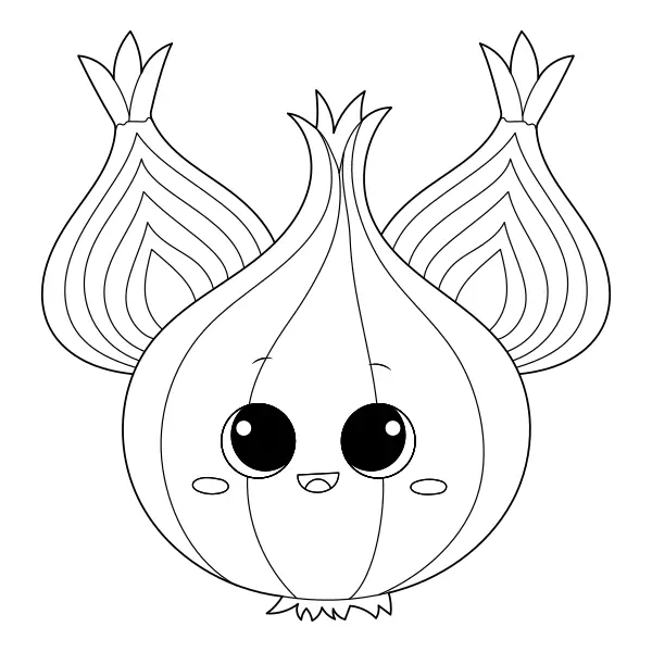 Onion | Online coloring pages for kids