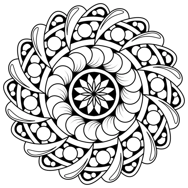 Claw Mandala | Online coloring pages for kids