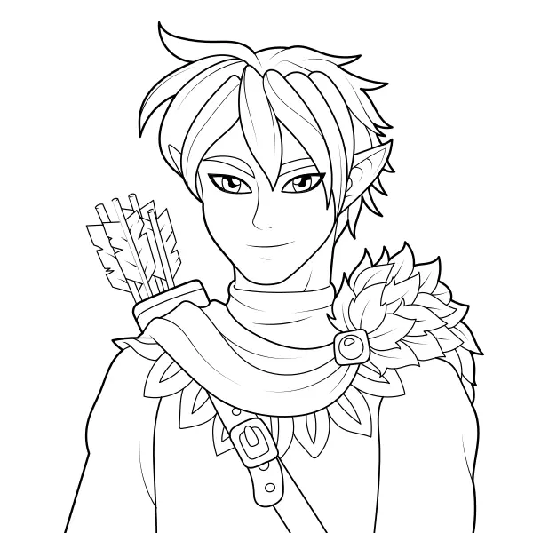 Elven Man | Online coloring pages for kids