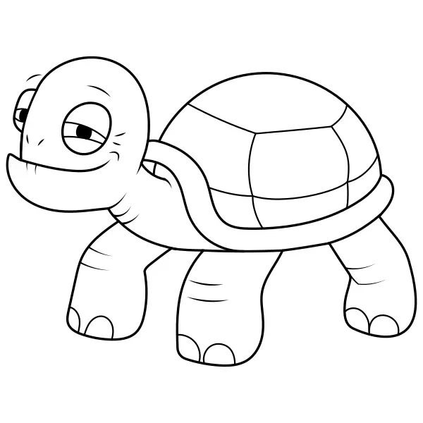 Old Turtle | Online coloring pages for kids