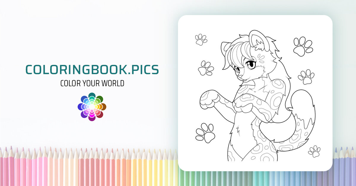 Leopard Girl – Coloringbook.pics – Color your world