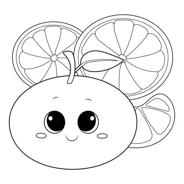 Mandarin Orange | Online coloring pages for kids