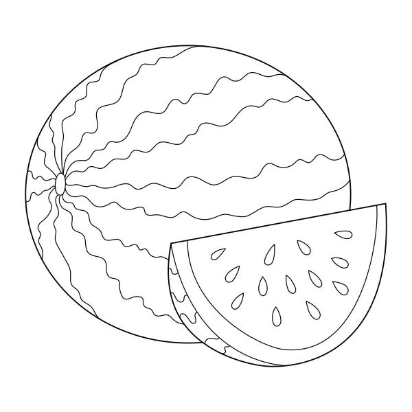 Watermelon | Online coloring pages for kids