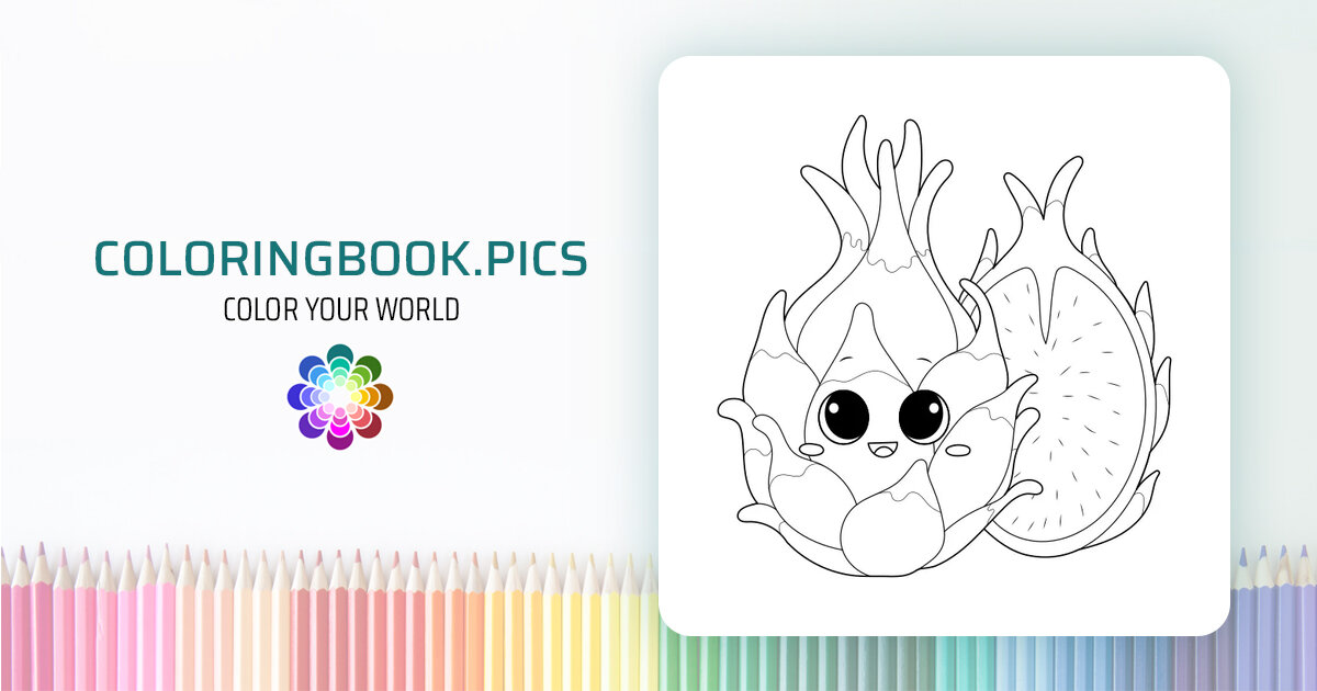 Dragon Fruit – Coloringbook.pics – Color your world