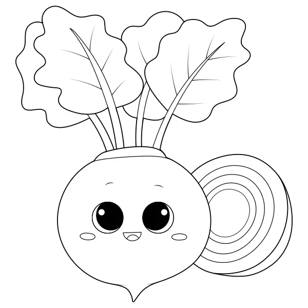 Beetroot | Online coloring pages for kids