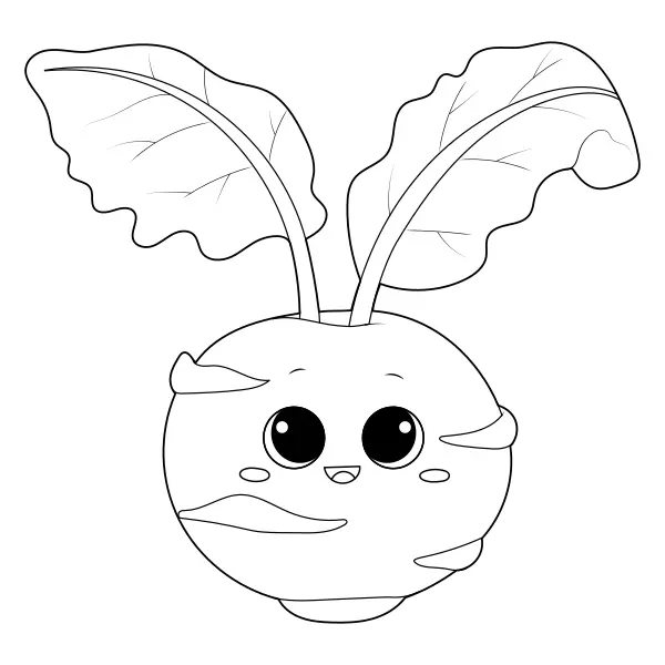 Kohlrabi | Online coloring pages for kids