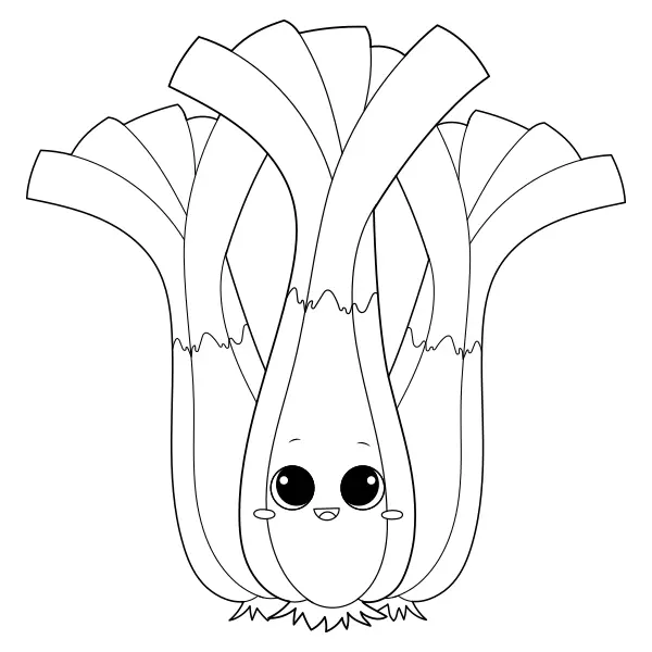 Leek | Online coloring pages for kids