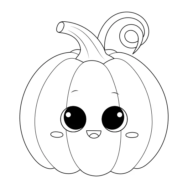 Smiling Pumpkin | Online coloring pages for kids