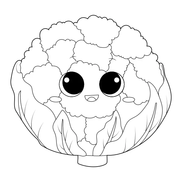 Cauliflower | Online coloring pages for kids