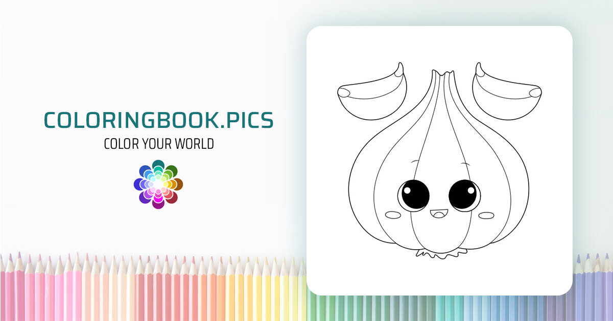 Color World Garlic – Coloringbook.pics – Color your world