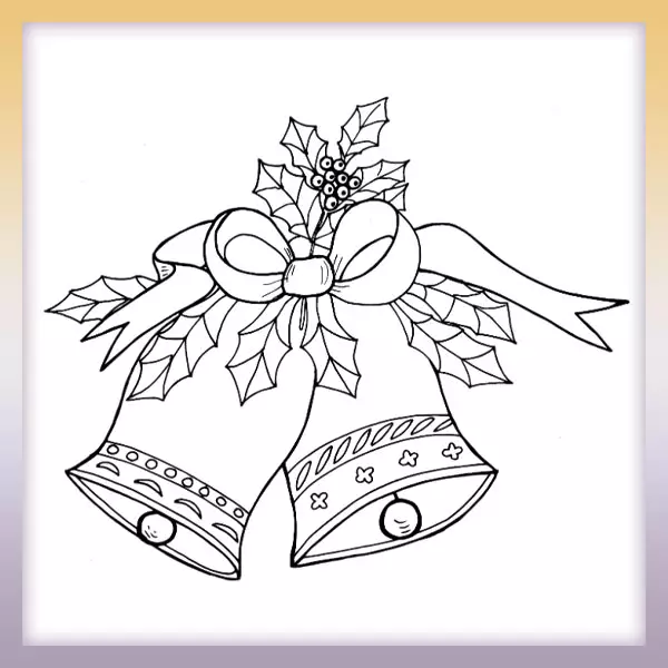 Advent bells - Online coloring page