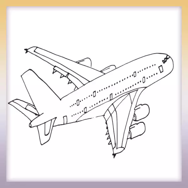 Airbus A380 - Online coloring page
