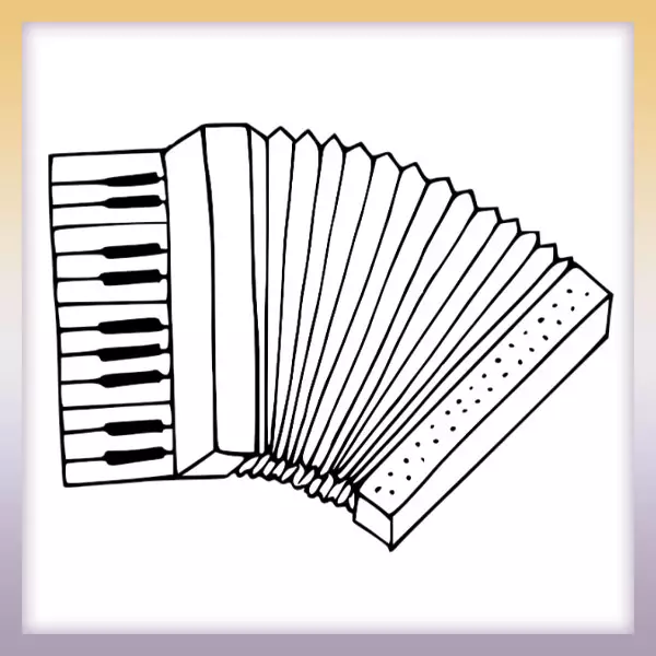 Accordion - Online coloring page