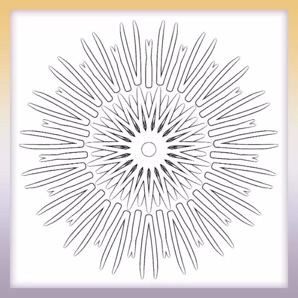 Mandala - rays - Online coloring page
