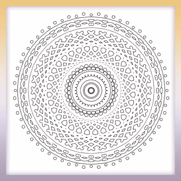 Mandala - shapes - Online coloring page