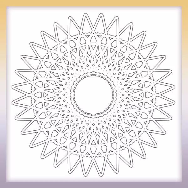 Mandala - Sun - Online coloring page