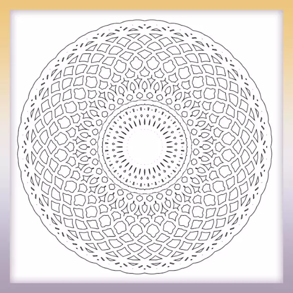 Mandala - shapes - Online coloring page