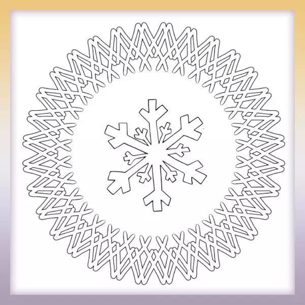Mandala - snowflake - Online coloring page