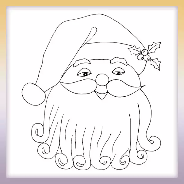 Bearded Santa - Online coloring page