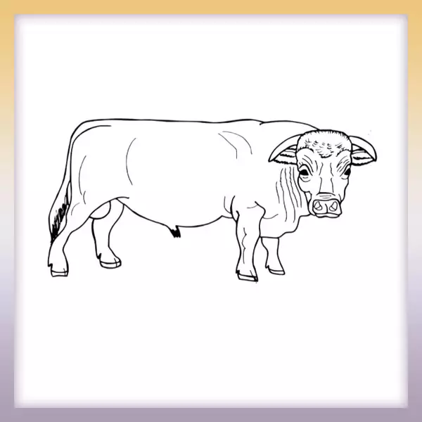 Bull - Online coloring page