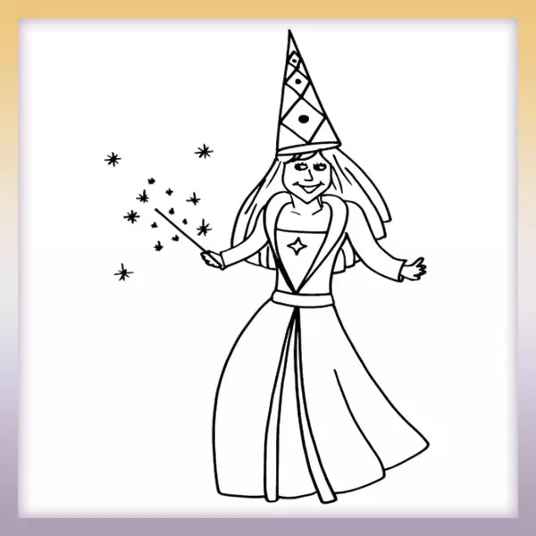 Magic fairy - Online coloring page