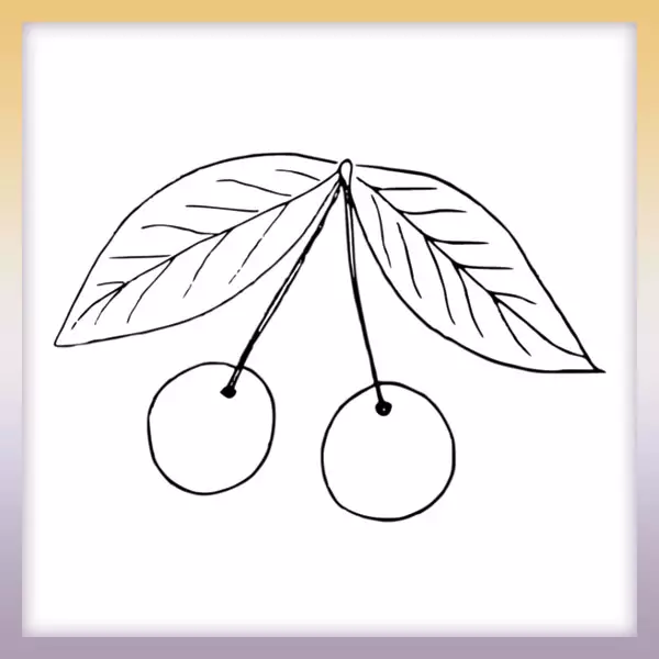 Cherries - Online coloring page