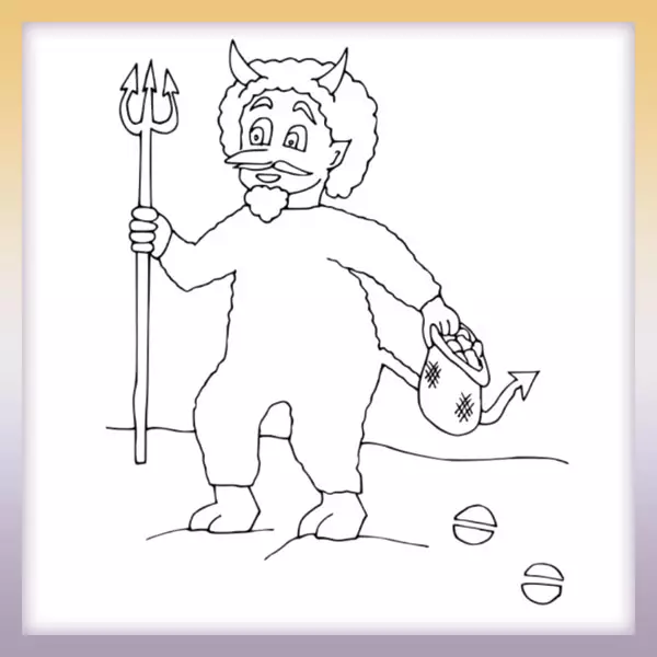 Devil Lucifer - Online coloring page