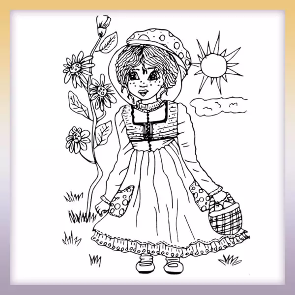 Little Red Riding Hood - Online coloring page