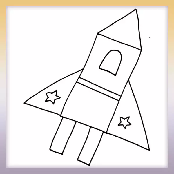 Children's rocket - Online coloring page