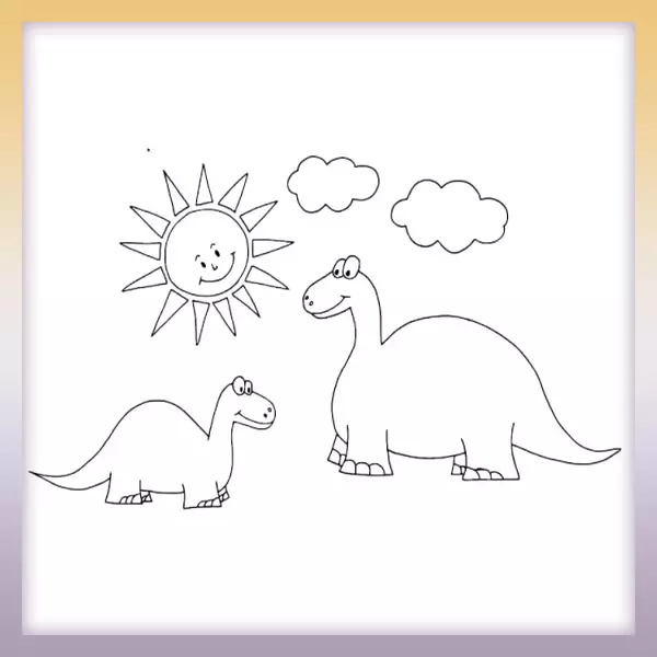 Dinos - Online coloring page