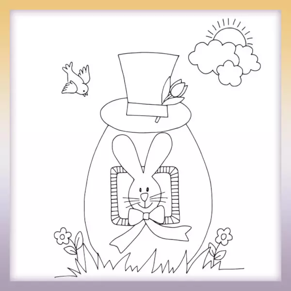 Egg house - Online coloring page