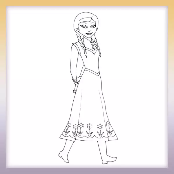 Anna - Frozen - Online coloring page