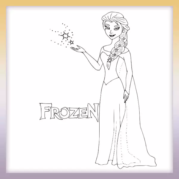 Princess Elza - Frozen - Online coloring page