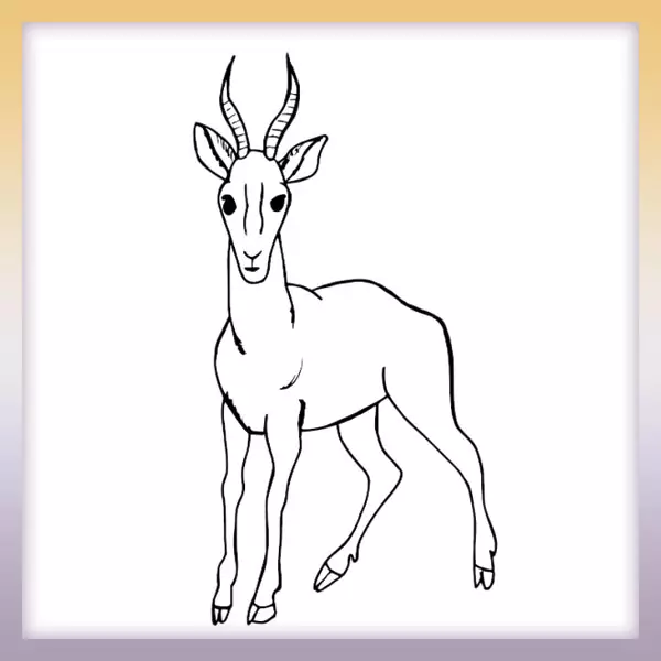 Gazelle - Online coloring page