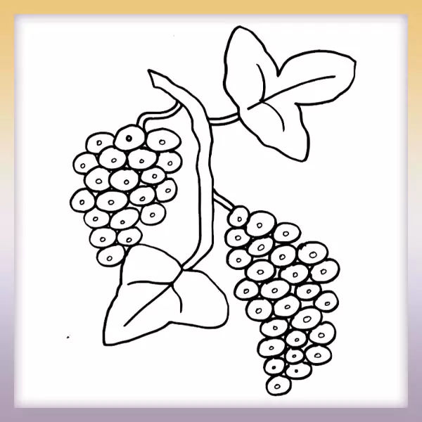 Grapes - Online coloring page