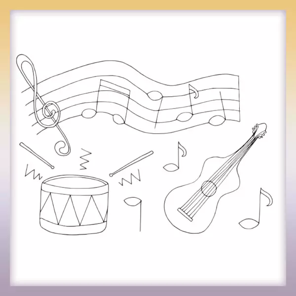 Music education - Online coloring page