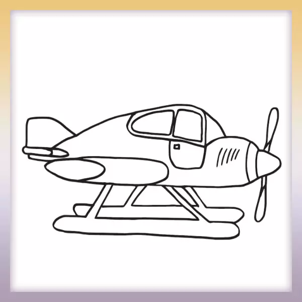 Seaplane - Online coloring page