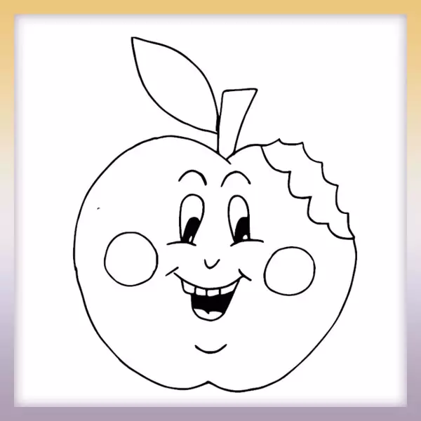 Apple - Online coloring page