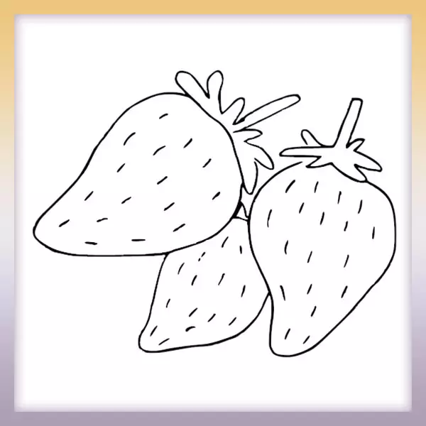 Strawberries - Online coloring page
