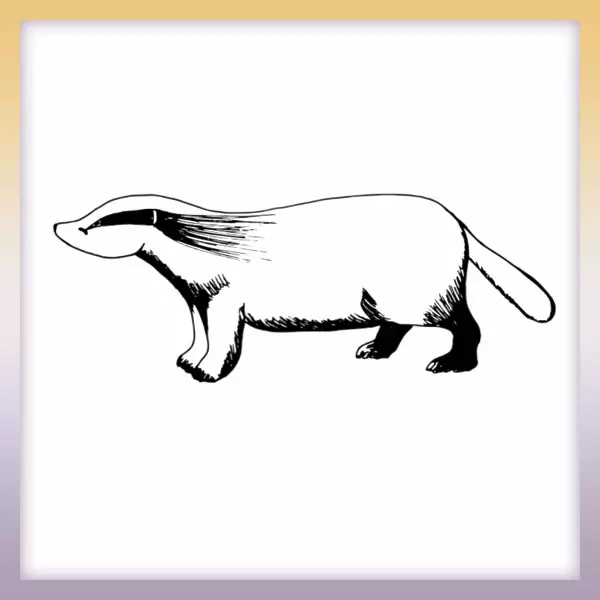 Badger - Online coloring page