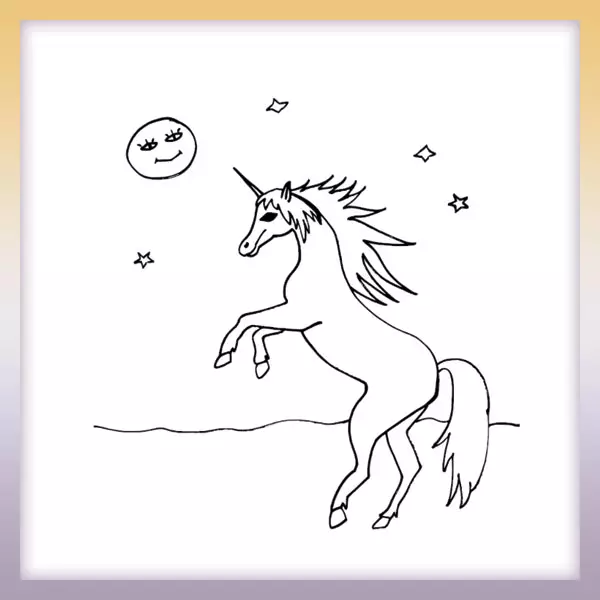 Unicorn - Online coloring page