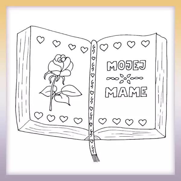 A book - Online coloring page
