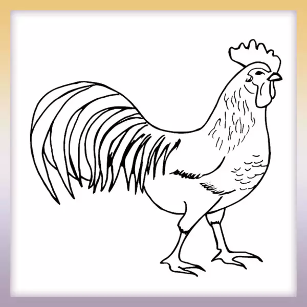 Rooster - Online coloring page