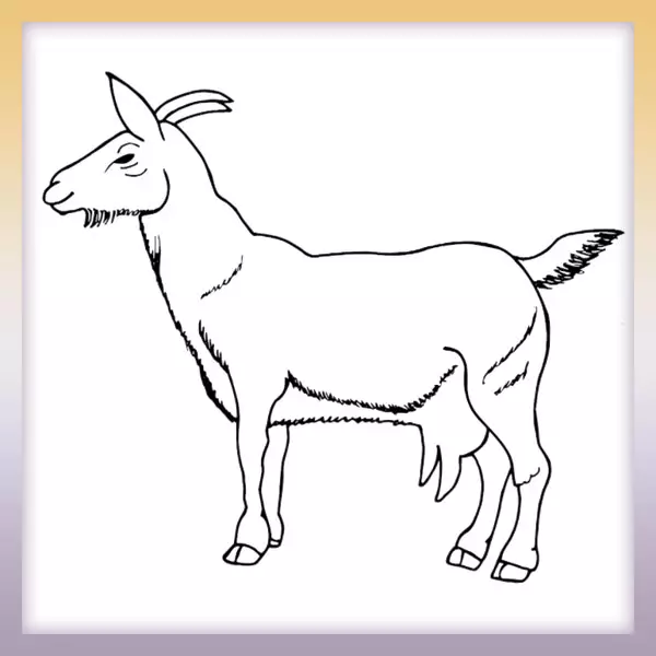 Goat - Online coloring page