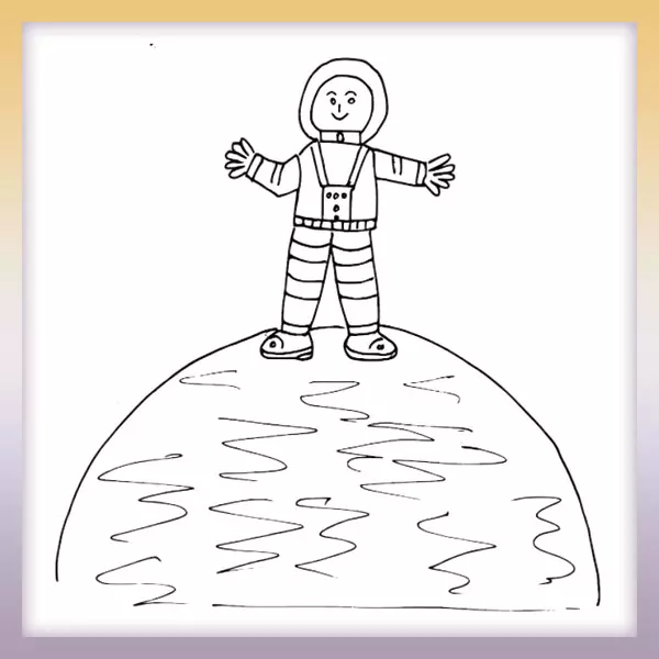 Cosmonaut - Online coloring page