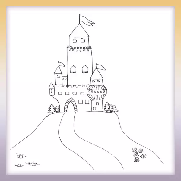 Royal castle - Online coloring page