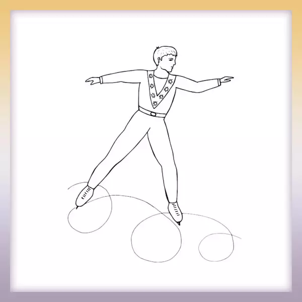 Figure skater - Online coloring page