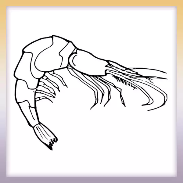 Shrimp - Online coloring page